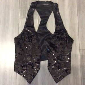 Express sequin vest xs